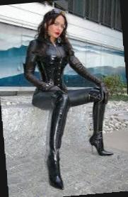 Lady Nadja Leather Skintight Catsuit Corset Shiny Bright Glossy Otk Boots Stilettos Fetish High Free Hot Nude Porno Pic Gallery998x650